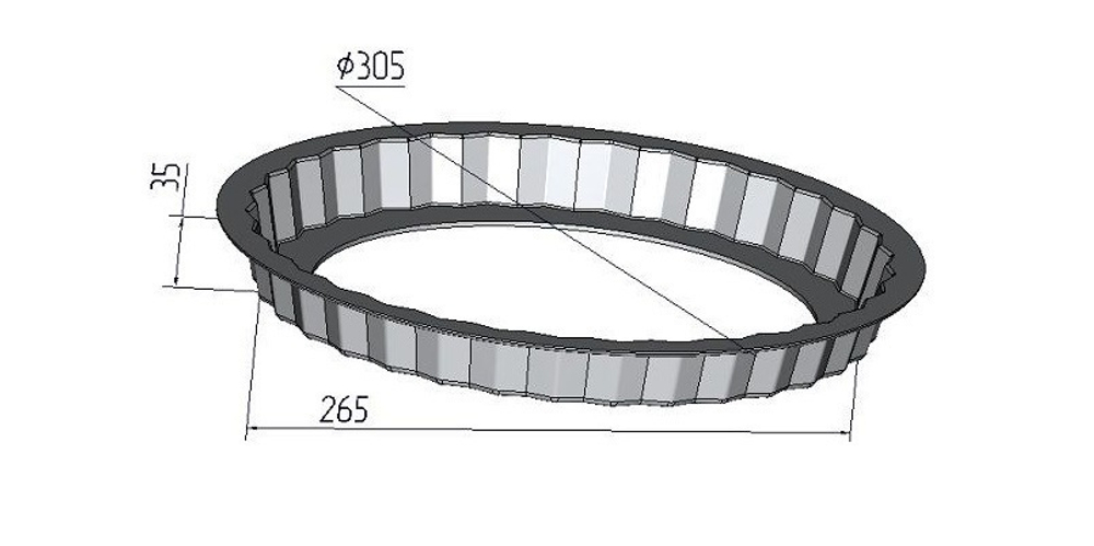 Форма для выпечки "Чизкейк" со съемным дном 305х35 мм