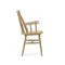Стул с подлокотниками Kristie натуральное дерево