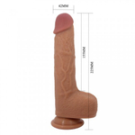 Реалистичный вибратор с фрикцией Tommy и пультом ДУ, 22,5 см