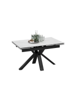 Стол кухонный Черный муар мрамор 140(200)х85х76 см