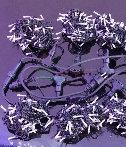 Светодиодный занавес 2*1 м, 220V., 200 разноцветных LED ламп, черный ПВХ, Beauty Led (PCL202-11-2M)