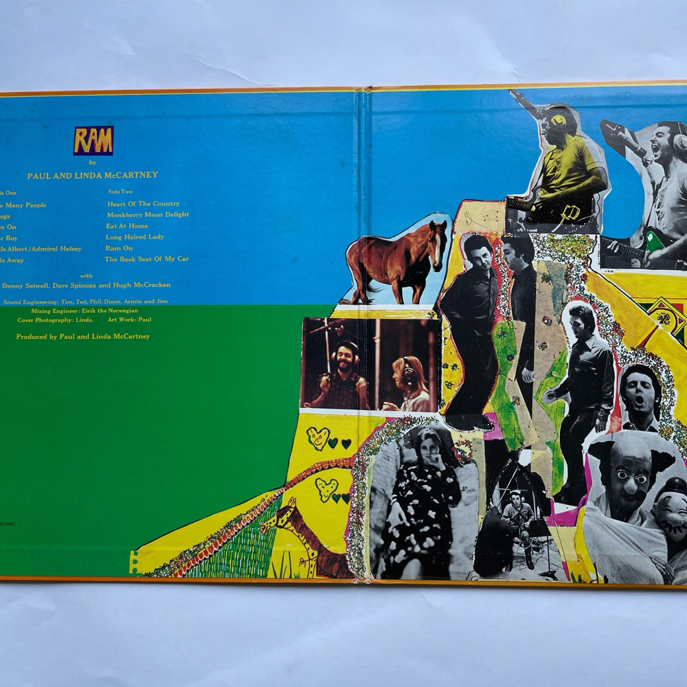 Винтажная виниловая пластинка LP Paul And Linda McCartney Ram (Япония 1971) (Без Оби)
