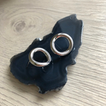 серьги колечки серебро 7019