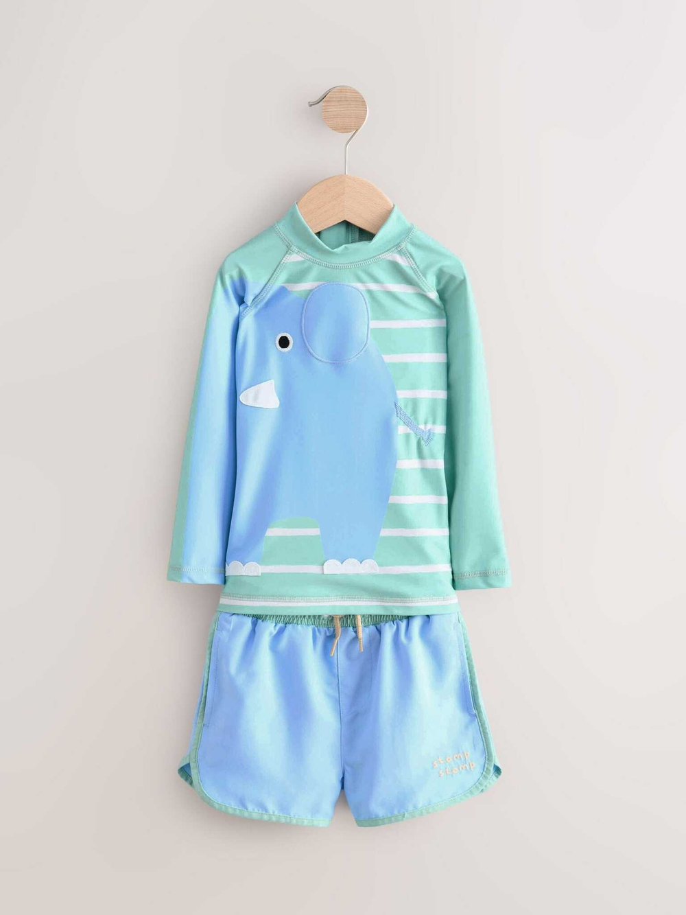 Костюм плавательный раздельный для мальчика Next E22-299, Голубой, Мятный