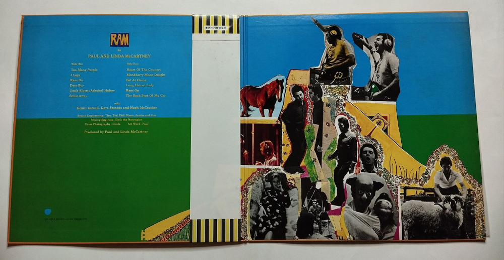 Винтажная виниловая пластинка LP Paul and Linda McCartney Ram (Japan 1975) (Obi) (EX)