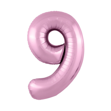 Шар (40""/102 см) Цифра, 9 Slim, Фламинго, 1 шт. в упак. и81