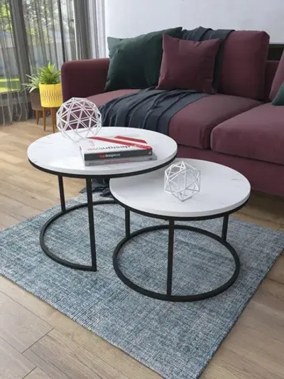 Комплект журнальных столов Акцент - ЧСБГ - МДФ в ПВХ