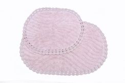 SIERRA (пудра) Набор ков. для ванной кружевной 60х100 и 50х70