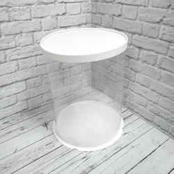 Коробка для торта ПЭТ Премиум Цилиндр 26*26*33 см (внутр высота 31 см)