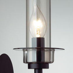 6555/1W CLASSI LN26 100 черный/дымчатый/металл/стекло Бра E14 1*40W 220V MADONNA