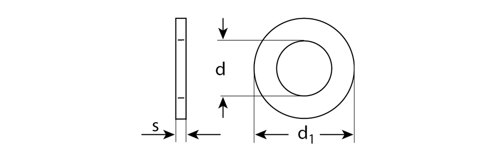 Шайба DIN 125A, 6 мм, 45 шт, оцинкованная, ЗУБР