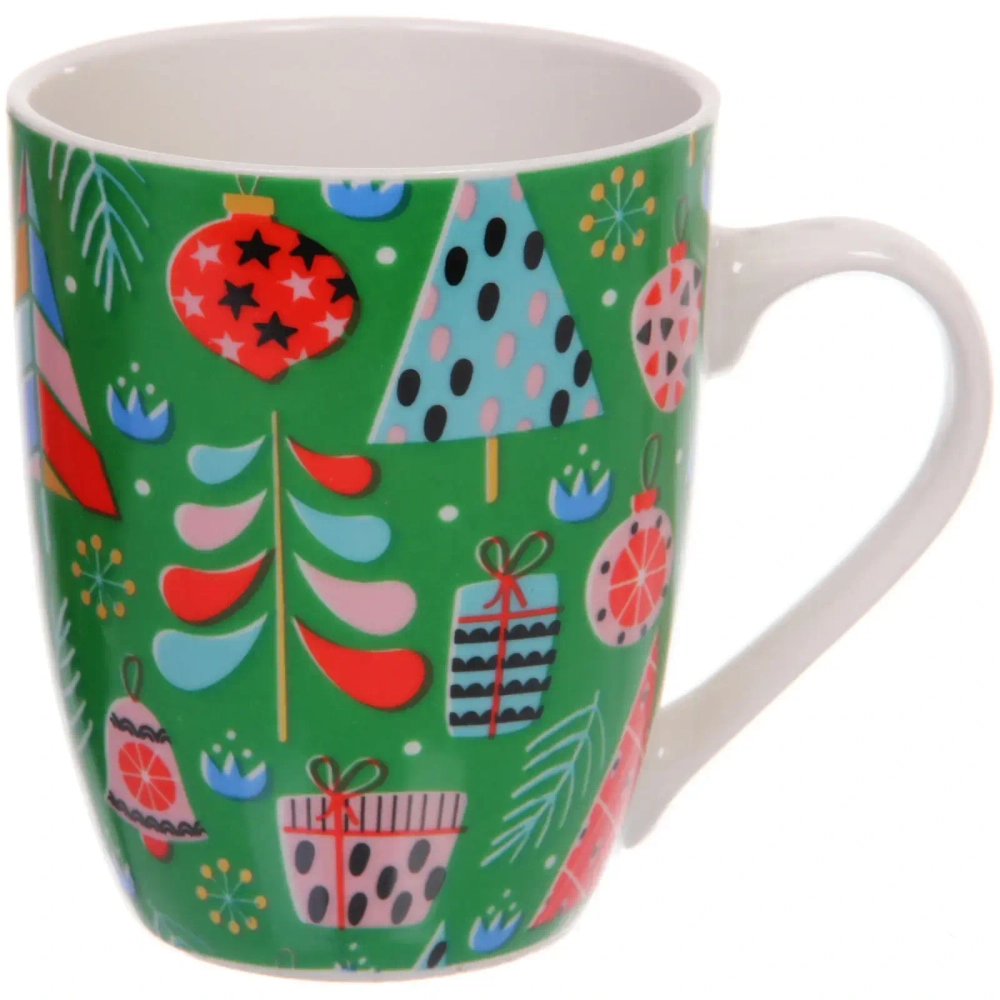 Кружка керамическая 350мл «Новогодний микс», микс 4рисунка
