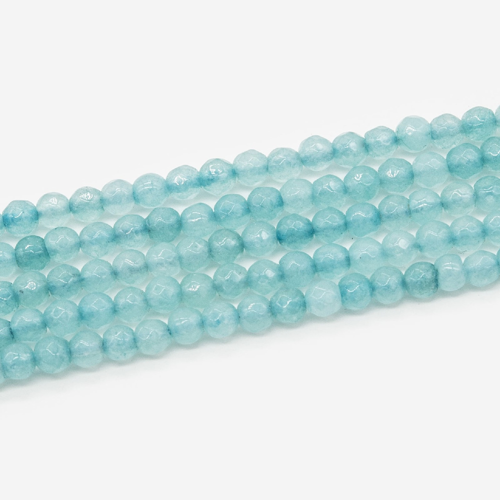 ш3-215 Кварц бирюзовый, шар с гранями 3,5мм, 18см