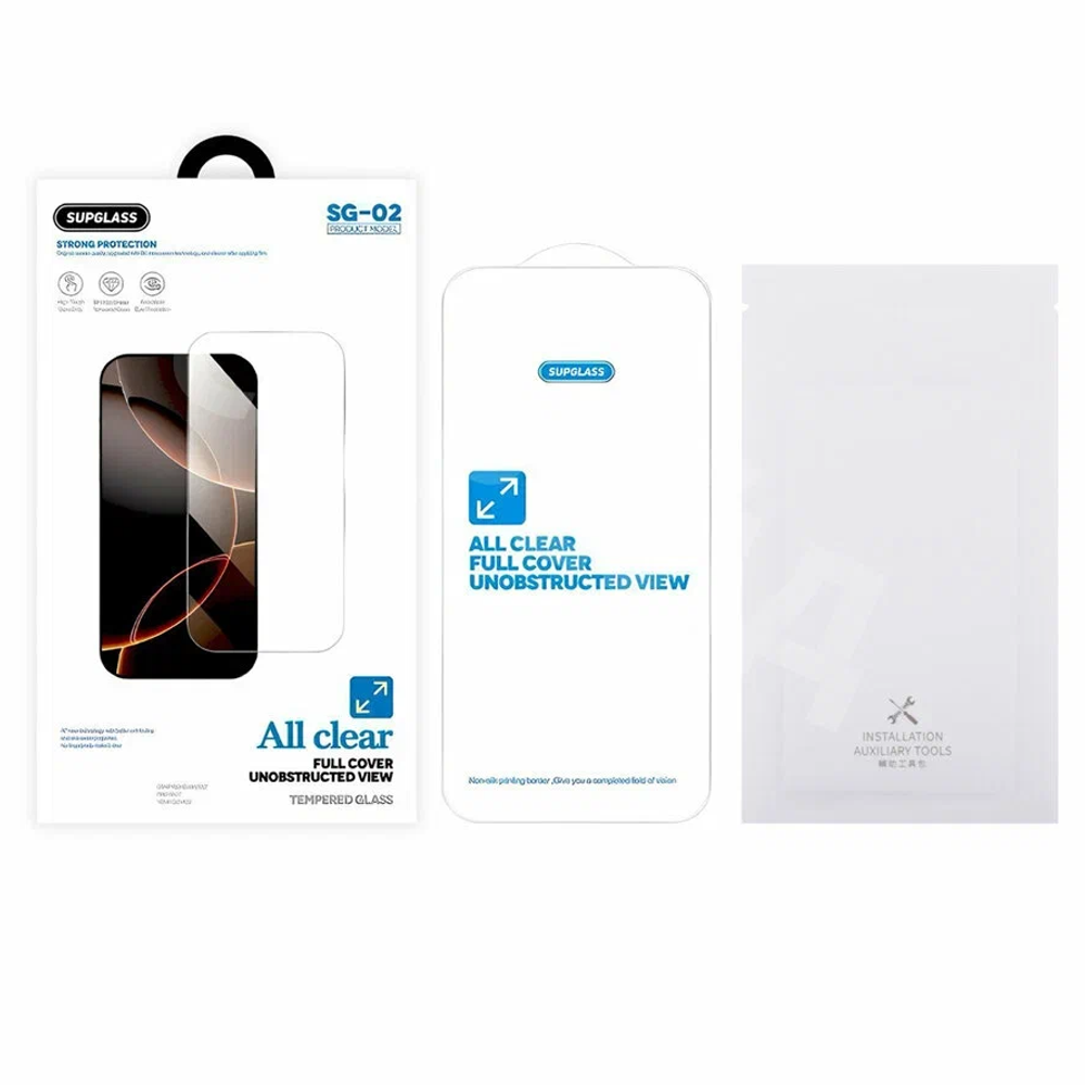 Защитное стекло SupGlass SG-02 All Clear для iPhone 15 Pro /15/16 Защитное стекло SupGlass SG-02 All Clear для iPhone 15 Pro /15/16