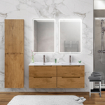Тумба BelBagno ETNA-1200-4C-SO-2-RN с 2-й раковиной BelBagno BB1200-2-ETL, Rovere Nature
