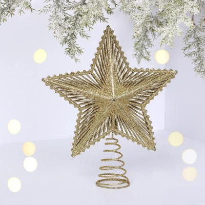 Звезда на ёлку 20*23 см «Волшебница», Золото