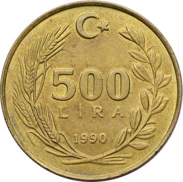 500 лир 1990 Турция