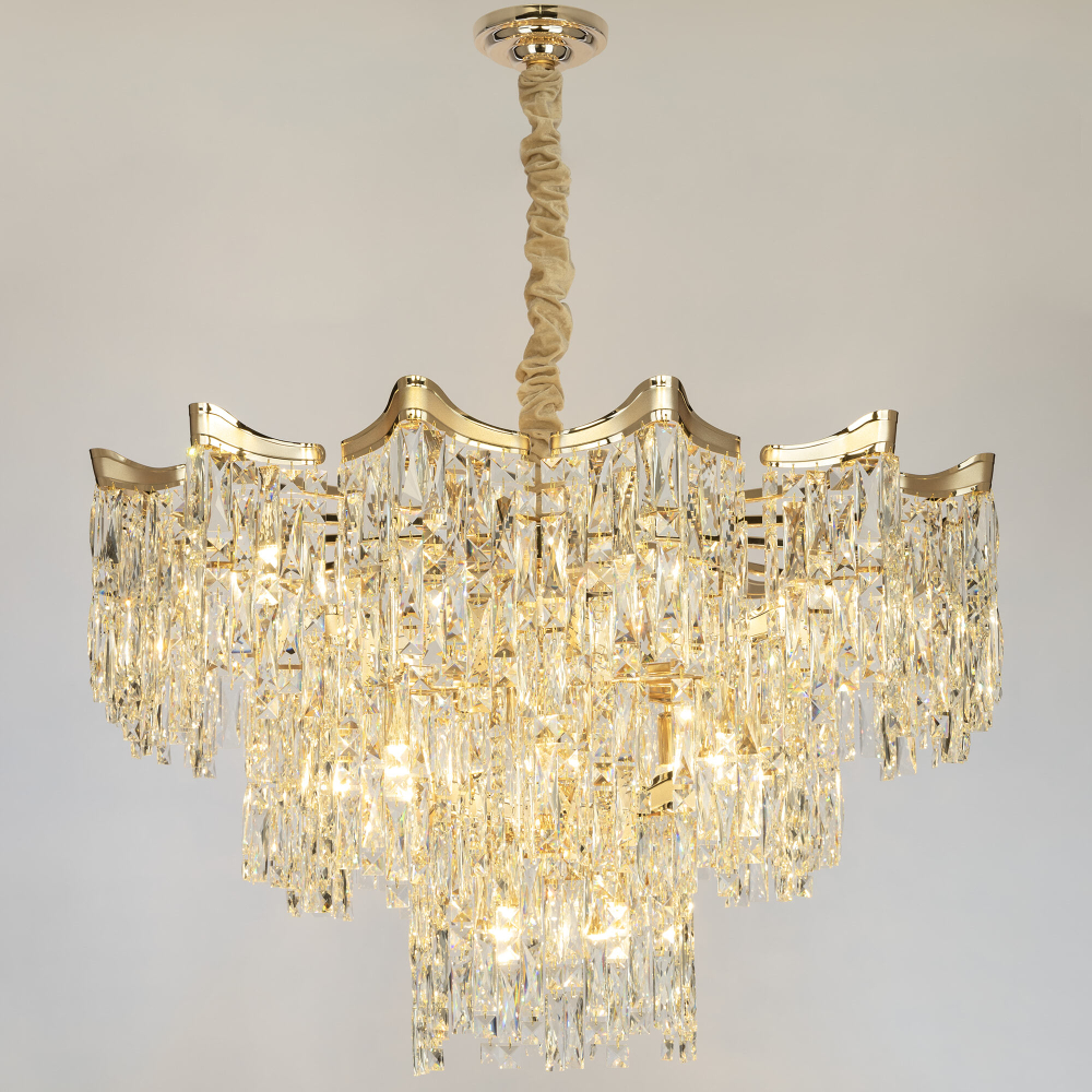 Citilux Моника CL308292 Люстра хрустальная подвесная Золото