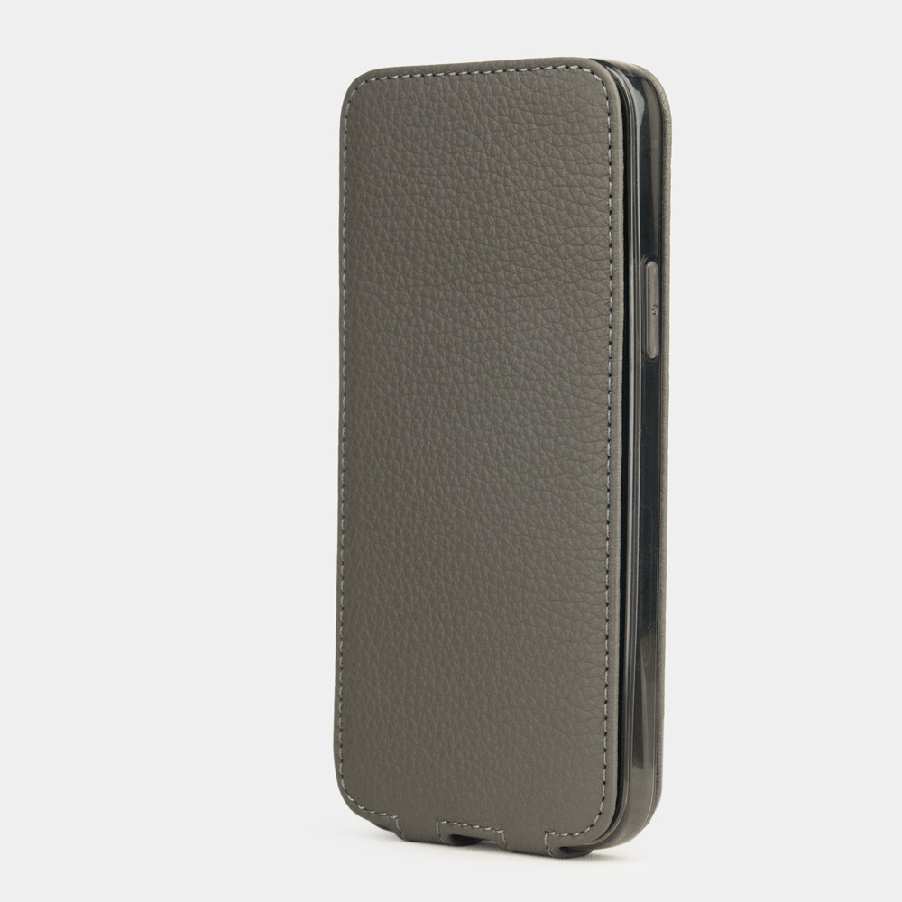 Чехол для iPhone 12/12Pro из кожи теленка, серого цвета