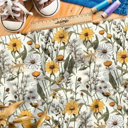 Ткань Ниагара Софт луговой гербарий