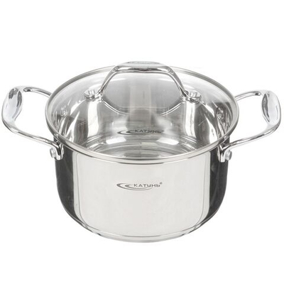 Кастрюля нерж, 4.2 л, с крыш, Катунь, Ника, KT02-D-40, индукц