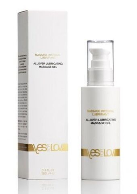 Массажный гель-смазка на силиконовой основе Allover Lubricating Massage Gel - 100 мл.