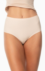 Высокие бесшовные трусики-бразилиана Joy (Размер: M) (Цвет: телесный)