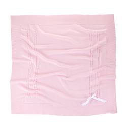 Плед с бантиком (Розовый), 100х100 см