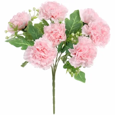 Искусственные цветы «Букет гвоздик» 35см 7 цветков розовые