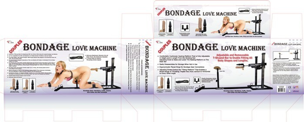 Секс-машина Bondage (Цвет: черный с бежевым)