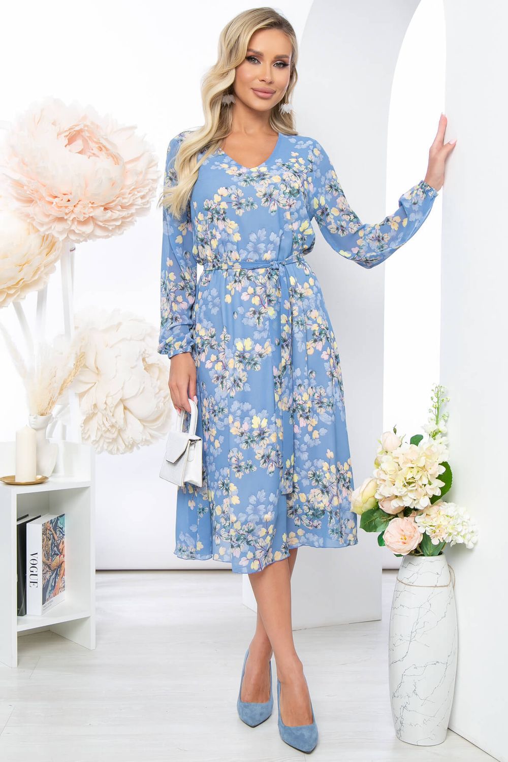 Платье "Волшебная история" (голубое) П5204 LT Collection