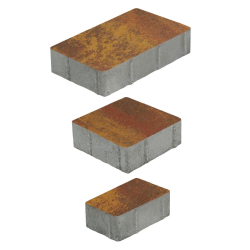 Тротуарная плитка СТАРЫЙ ГОРОД - Листопад гладкий Осень, комплект из 3 видов плит