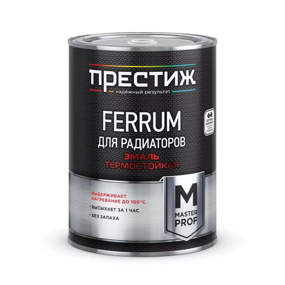 Эмаль термостойкая акриловая Престиж FERRUM 0,9кг