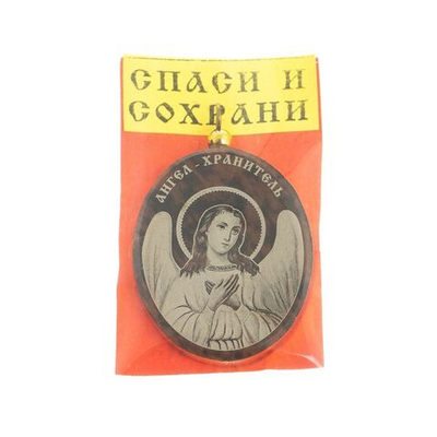 Брелок-кулон оберег "Ангел Хранитель" камень обсидиан