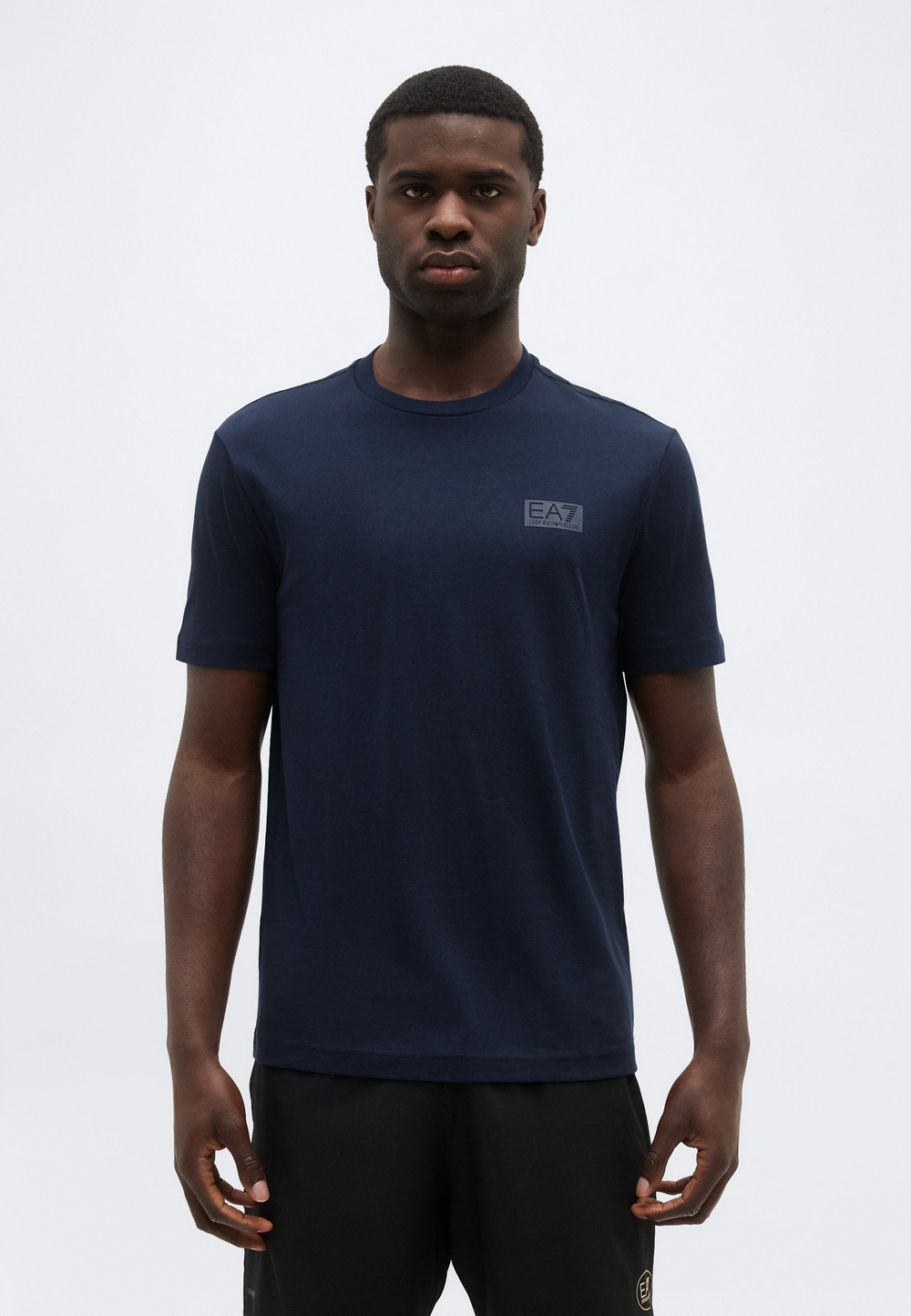 EA7 Emporio Armani TRAIN LOGO SERIES OVERSIZE - Футболка с принтом - Синий