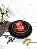 Набор деревянных сервировочных тарелок из кедра