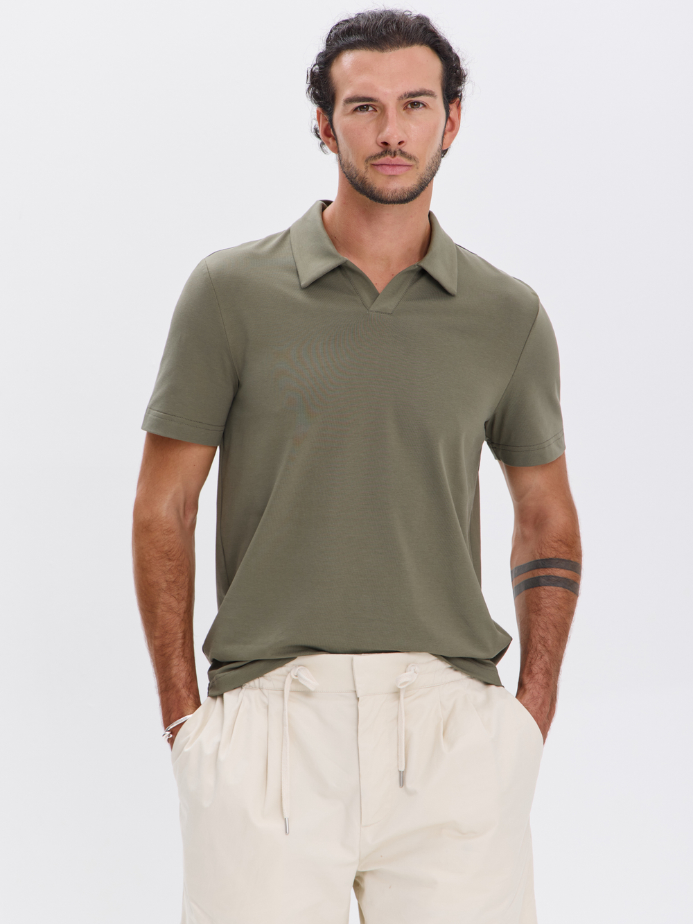 Футболка-поло трикотажная повседневная