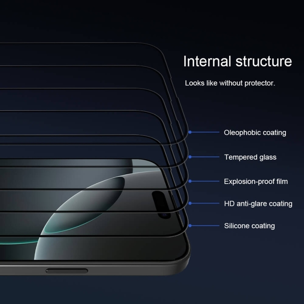 Защитное стекло Nillkin 3D CP+ MAX для iPhone 16 Pro