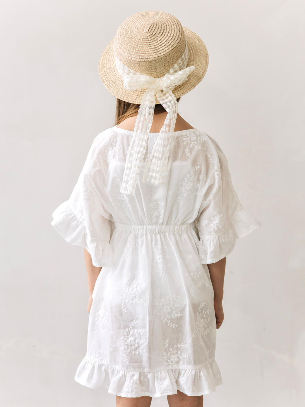 Туника пляжная из шитья, Белый