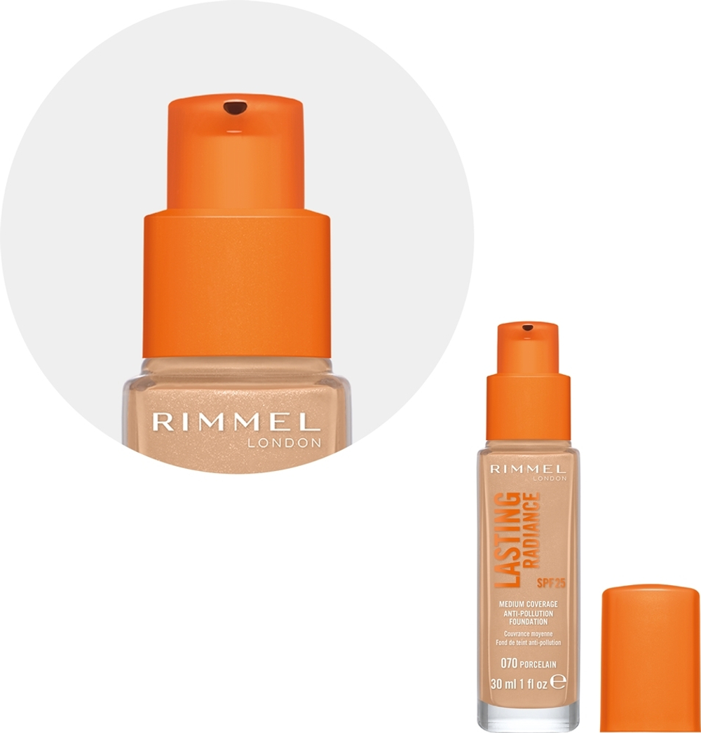 Rimmel Lasting Radiance - Осветляющий тональный крем SPF 25, 30 ml