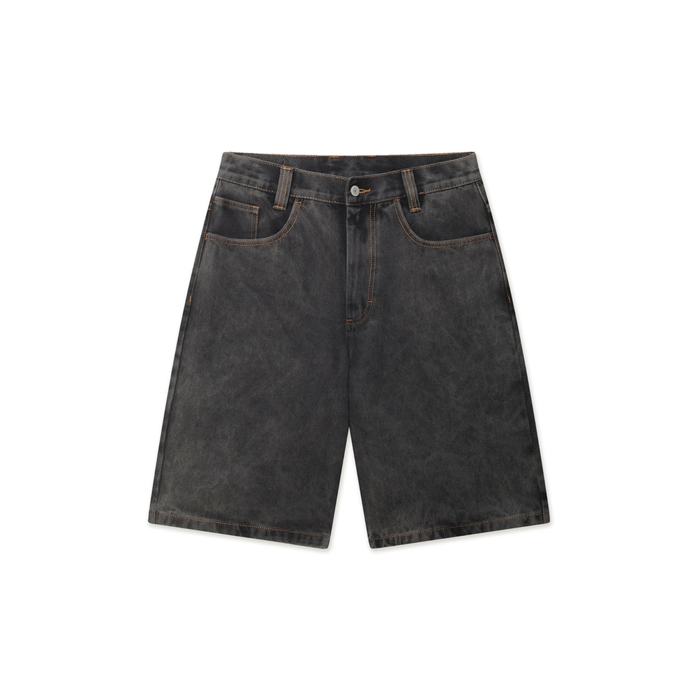 Шорты Октябрь Og Logo Baggy "Black Stone Washed"