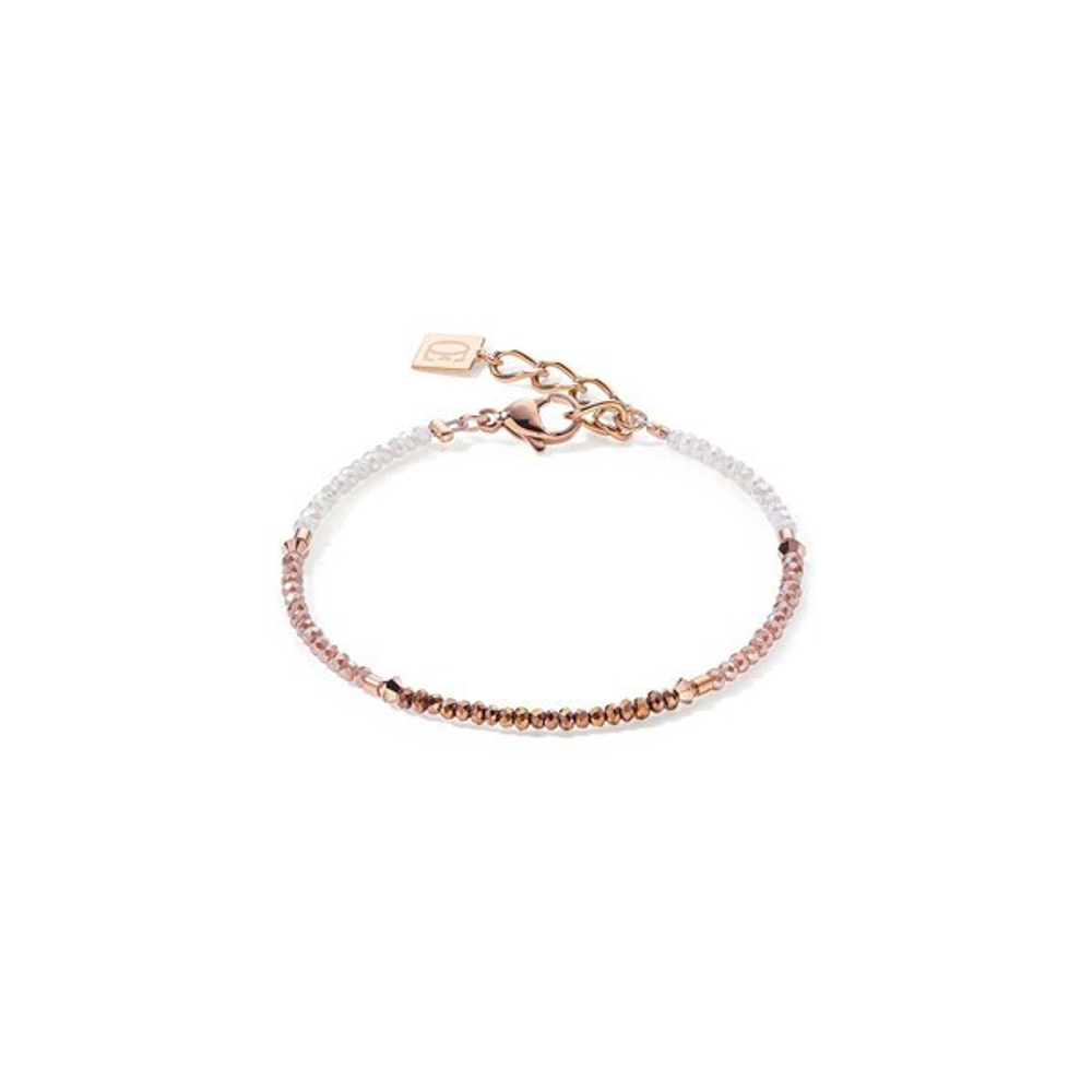 Браслет Coeur de Lion Golden Shadow - Rosegold 6006/30-1037 цвет розовый, белый, золотой