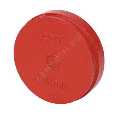 Заглушка под муфту грувлок ковкий чугун XGQT16 Ду80 (Дн89) Ру25 JIANZHI