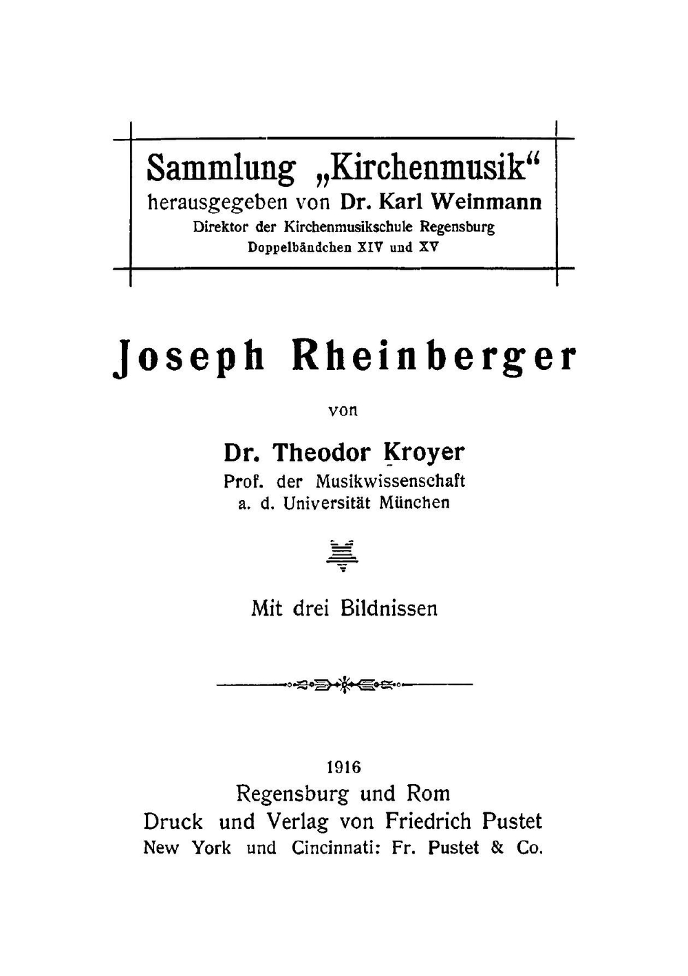 Joseph Rheinberger | Theodor Kroyer