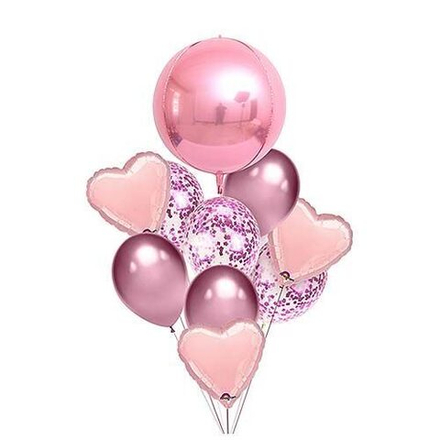 Композиция из шаров "Розовая сфера"