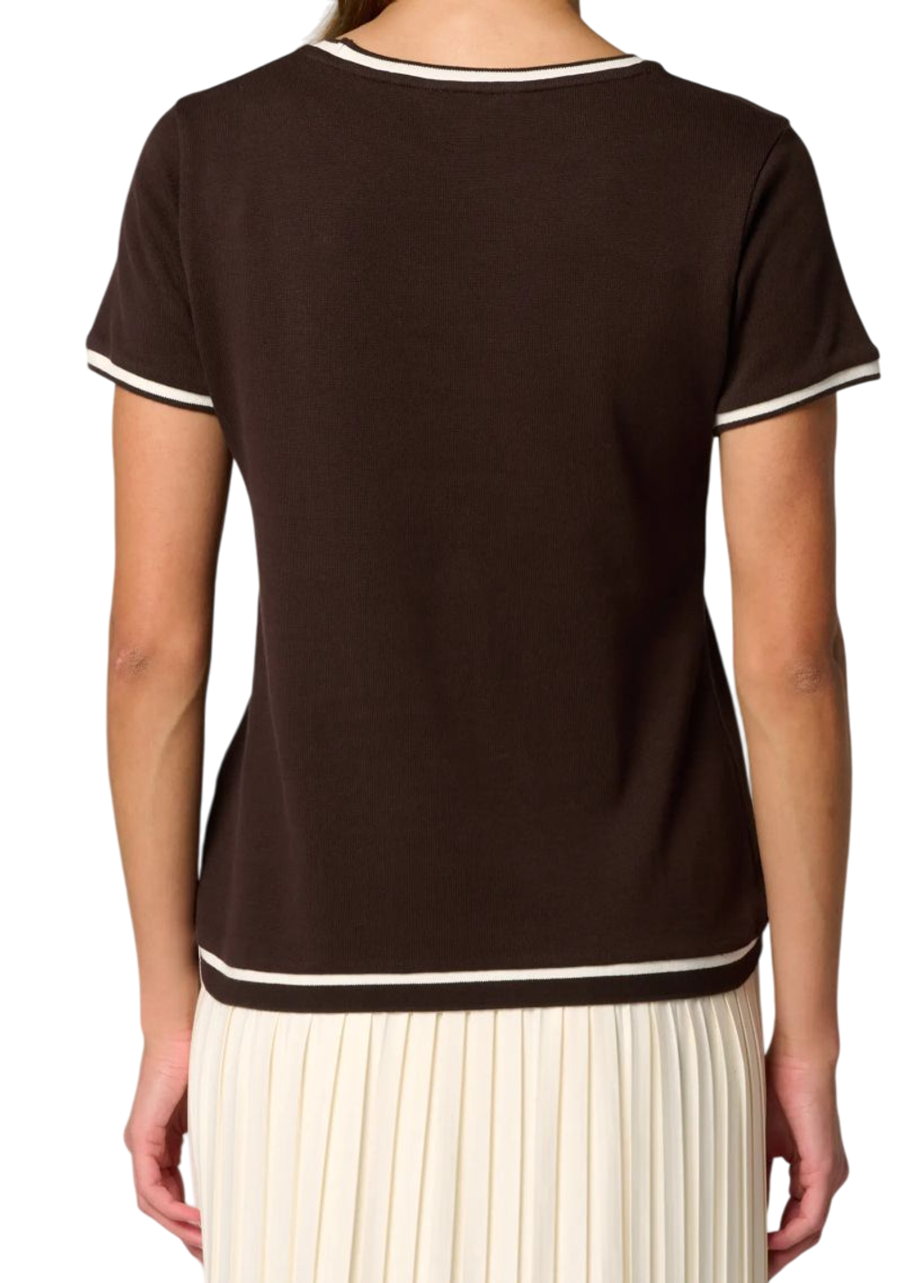Женская футболка Roland Garros Heritage Tessa - шоколадная