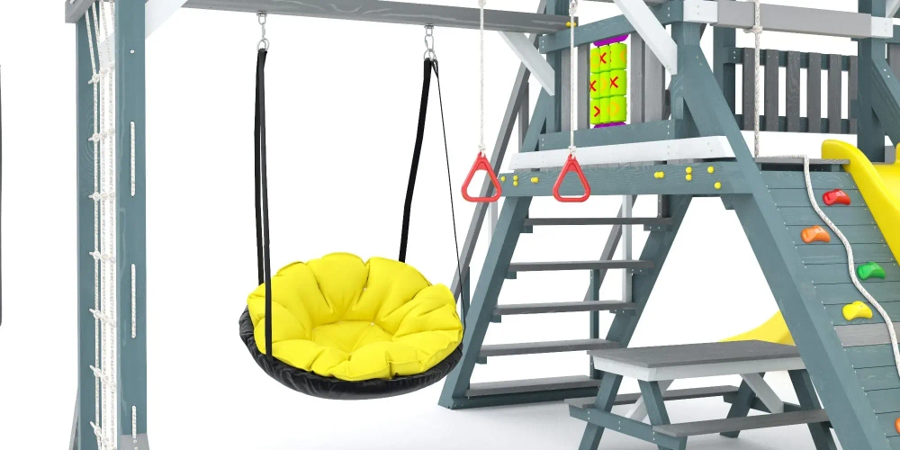 Деревянный игровой комплекс Савушка Lux - 9 COMFORT (Индиго)