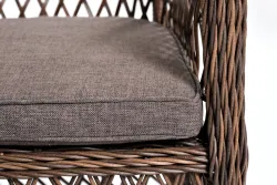 "Асти" лаунж-зона из искусственного ротанга на 4 персоны, цвет коричневый