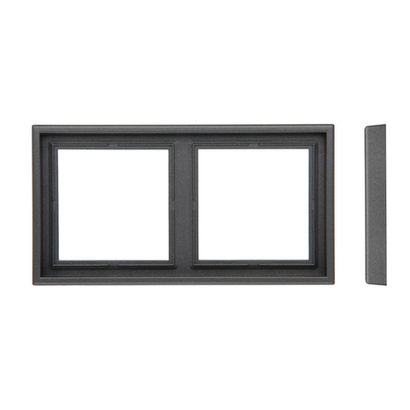 Рамка 2-местная LIREGUS MODERN K14-445-02.M/BM антрацит матовый