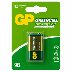 Элементы питания Крона GP 1604G UE1 Greencell упаковка